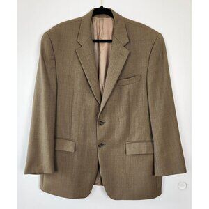 Lauren Ralph Lauren Men's Brown Wool Tweed Two Button Blazer, Academia*